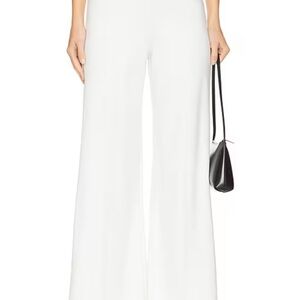 Chic White Wide-Leg Women's Pants